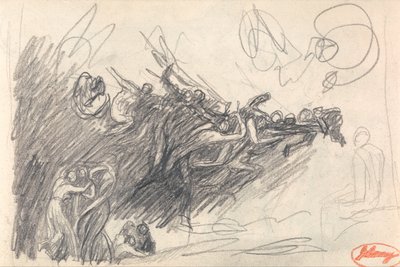 The Three Graces and Fiends Deriding Christ for The Temptation of Christ by George Romney